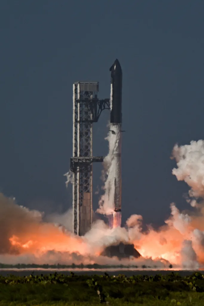 SpaceX Starship and Super Heavy v3 Booster lift off on the 13th test flight in Starbase, Texas, on July 24, 2026.