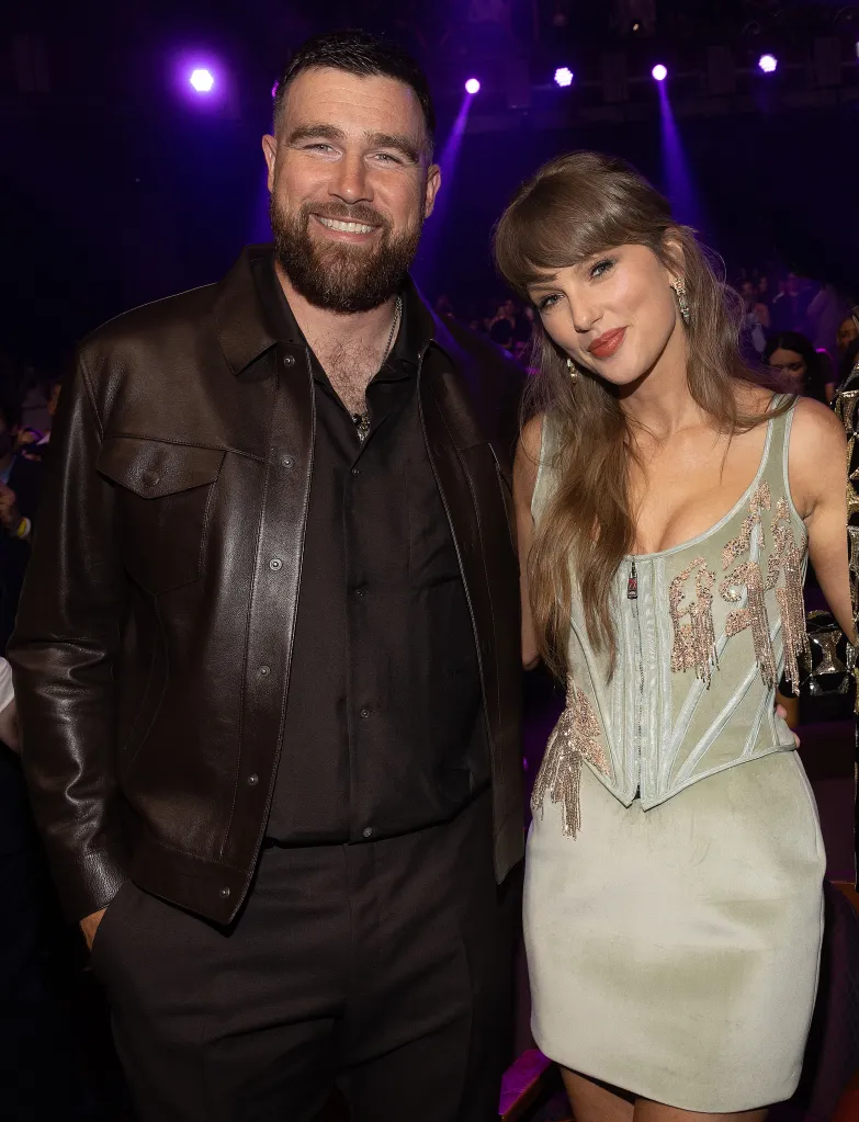Taylor Swift and Travis Kelce at the 2026 iHeartRadio Music Awards.