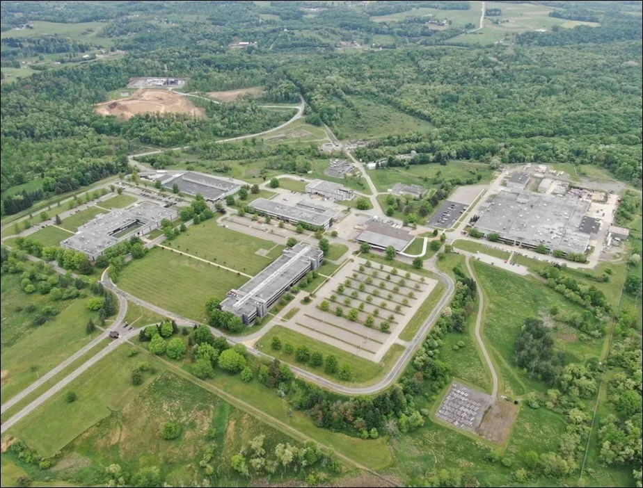 Aerial view of Tecfusions Keystone Connect in Upper Burrell, Pennsylvania.
