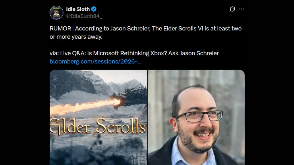 The Elder Scrolls 6 Bloomberg