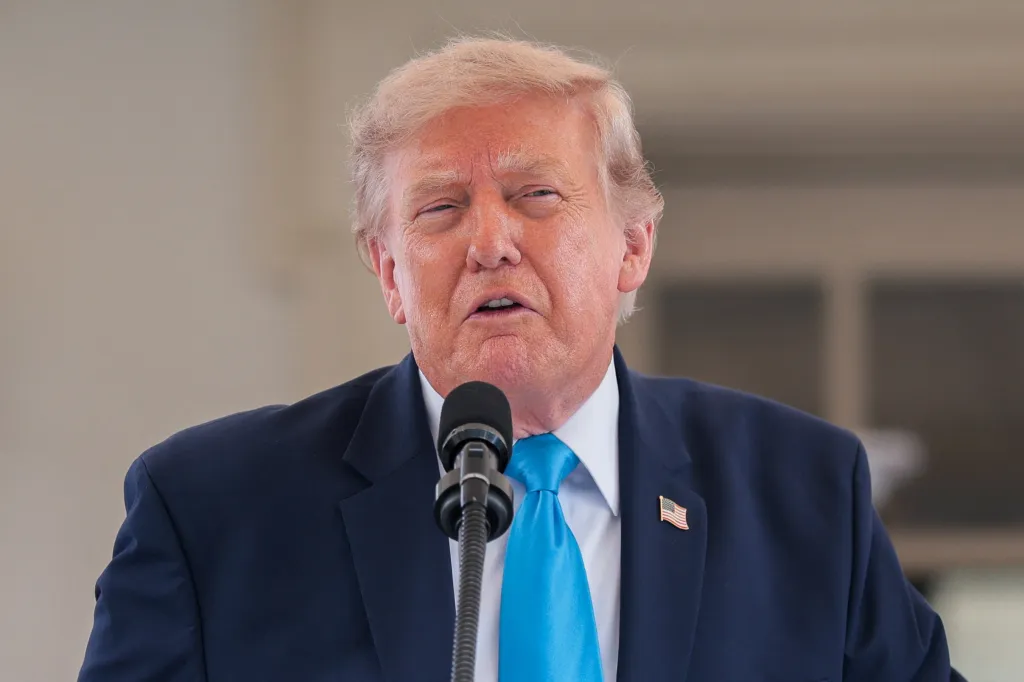U.S. President Donald Trump makes an announcement on Freedom Haulers at the White House.