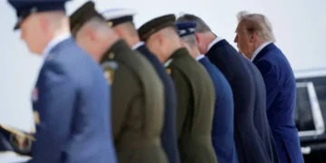 Trump criticized for his ‘clown car’ demeanor at Dover Air Force Base