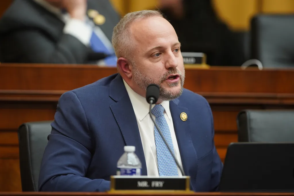 U.S. Rep. Russell Fry questions former Special Counsel Jack Smith during a House Judiciary Committee hearing.