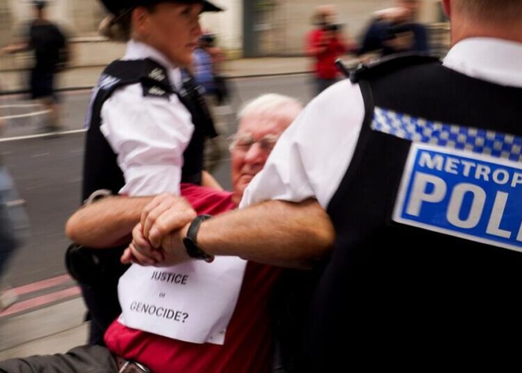 U.K. police arrests dozens at protest supporting banned group Palestine Action