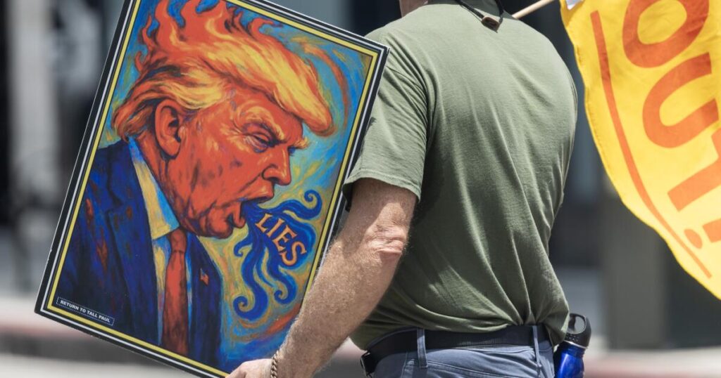 ‘It feels like it never ends — the evil’: Pasadena demonstrators protest ICE shootings