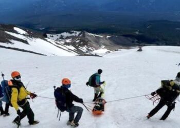 Woman tumbles the length of 5 football fields down a California volcano. She’s OK