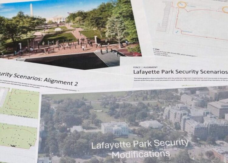 Federal panel reviews park fencing plan and White House visitor screening center