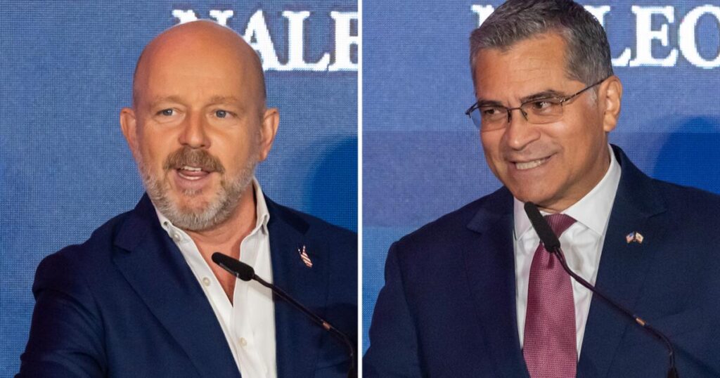 Becerra, Hilton give preview for reshaped California governor’s race in dueling L.A. speeches