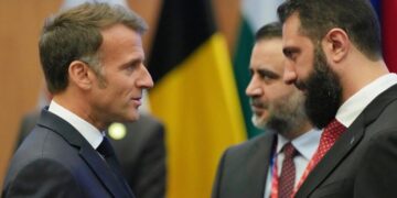 Macron arrives in Syria as first major Western leader to visit war-torn country under new leadership