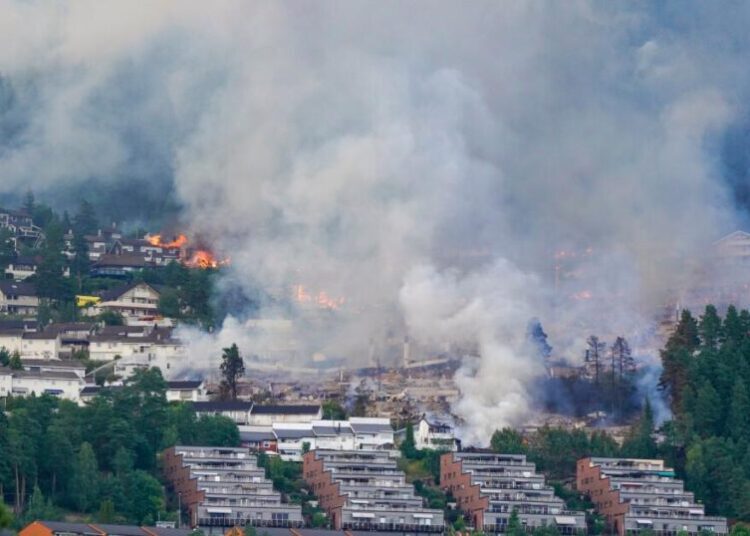 Norway’s largest fire in modern era destroys more than 100 homes