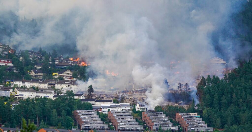 Norway’s largest fire in modern era destroys more than 100 homes