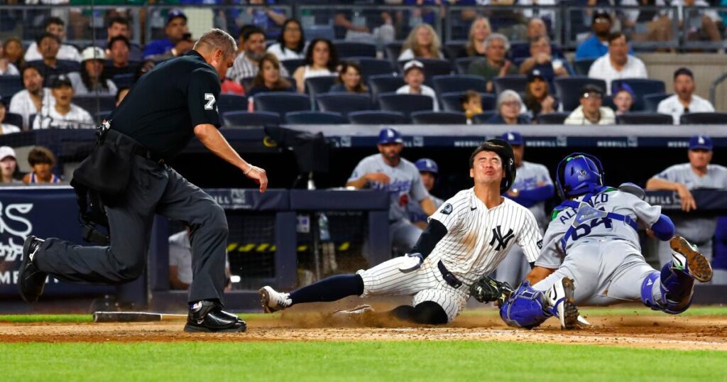 Eliezer Alfonzo delivers emotional first hit in Dodgers’ loss to Yankees