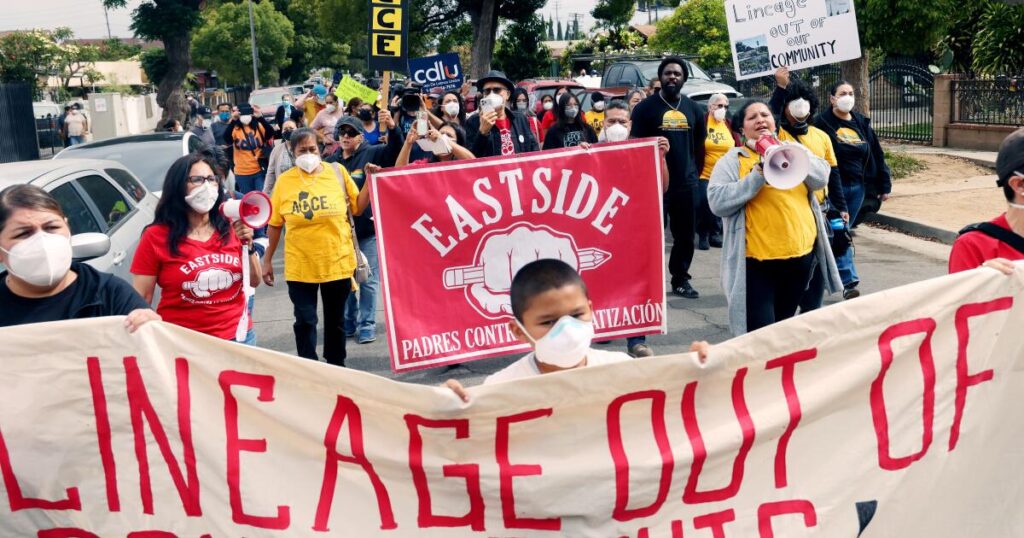 Residents demand warehouse be shut down after fire blankets Boyle Heights in smoke, putrid odor