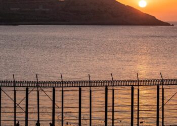 Hundreds of migrants are swimming from Morocco to the Spanish territory of Ceuta