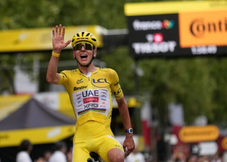 Tadej Pogacar wins record-tying fifth Tour de France crown