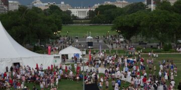 Evacuation ordered at National Mall as storms gather ahead of Trump’s America 250 speech
