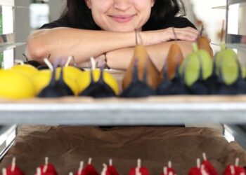 Wait, it’s a candle? Her beeswax fruit and veggie ones look so real, you’ll want to take a bite