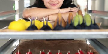 Wait, it’s a candle? Her beeswax fruit and veggie ones look so real, you’ll want to take a bite