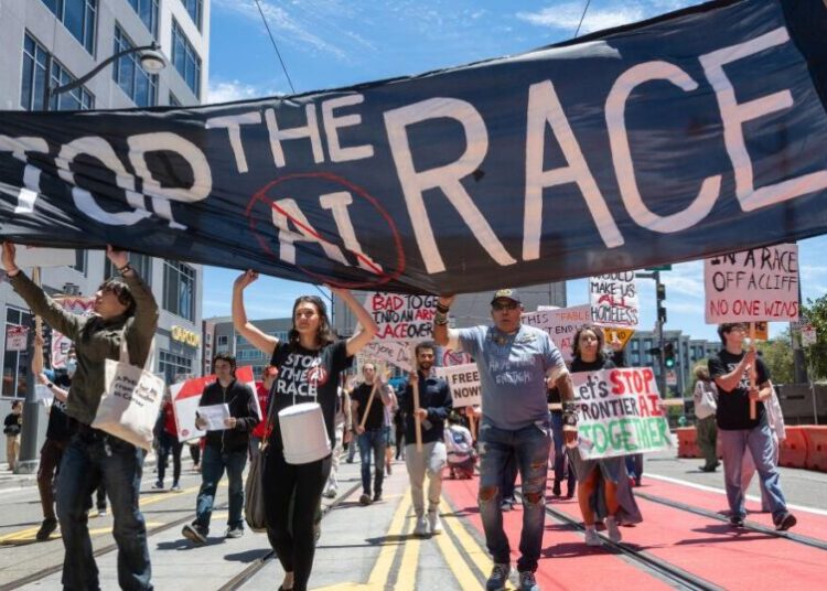 They built AI. Now Silicon Valley workers protest its threat to jobs and humanity