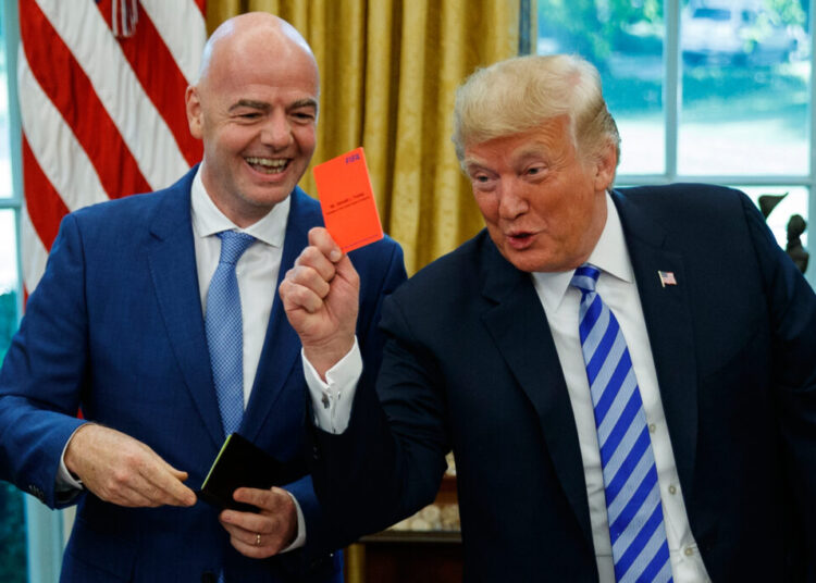 Trump was introduced to red and yellow cards in 2018