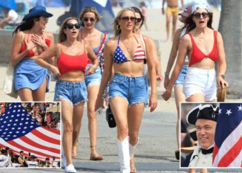 MAGA hats and giant US flags: inside California’s biggest 4th of July blowout