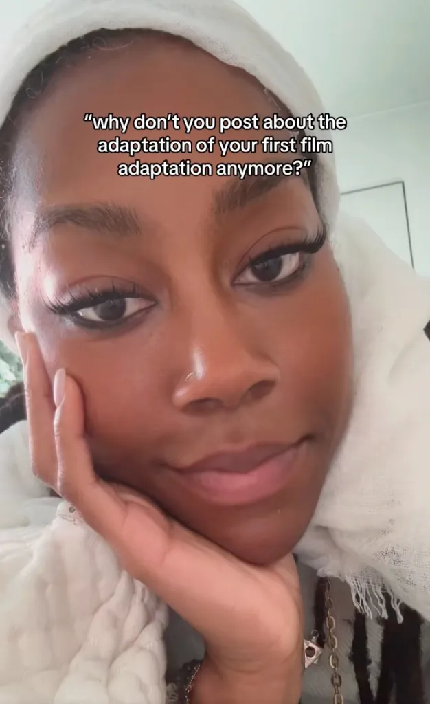 Tomi Adeyemi looking at the camera with text that reads: 