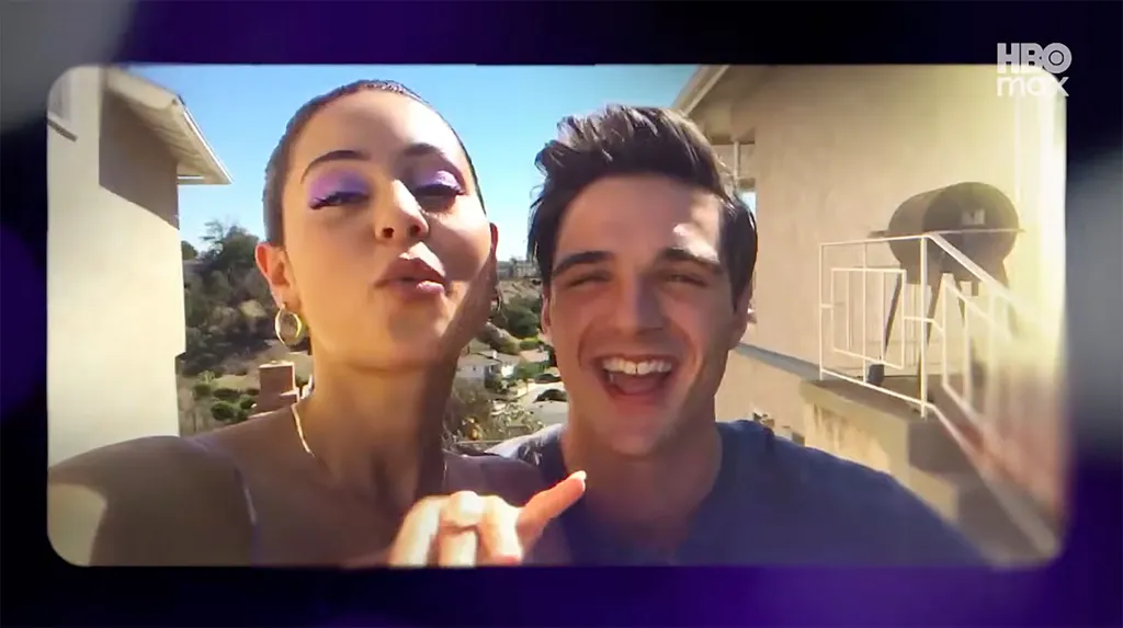 Alexa Demie and Jacob Elordi smiling at the camera for a selfie in the 