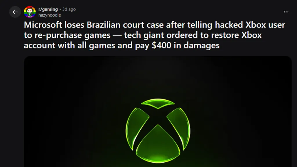 Xbox Loses Court Case