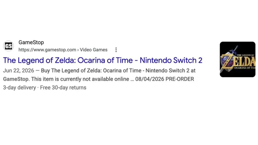 Zelda Ocarina of Time Remake Pre-Order Leaked