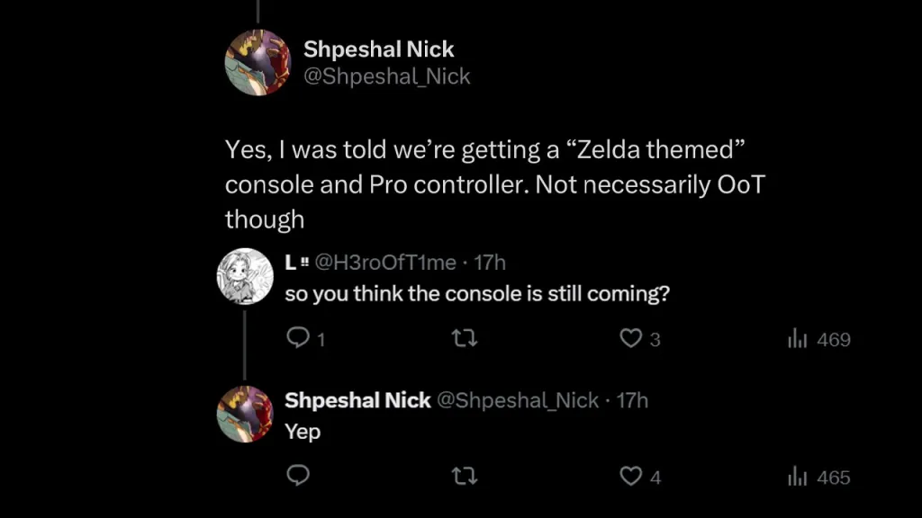 Zelda Switch 2 Console Leak
