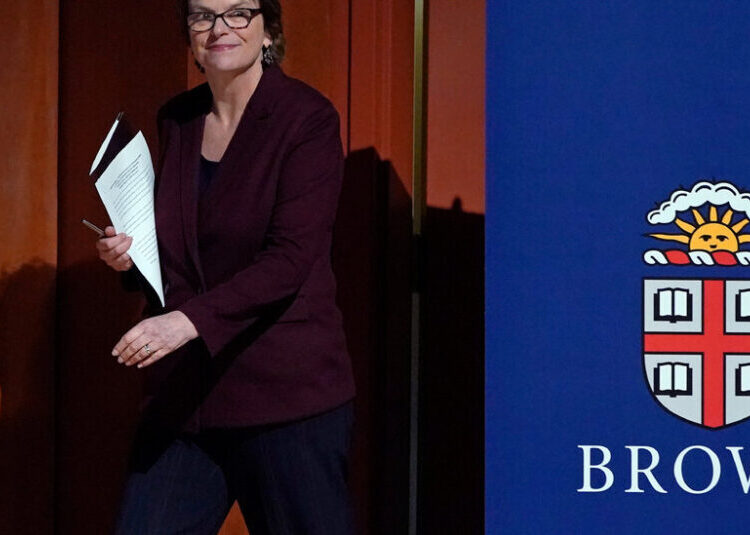 Brown’s President Will Resign After a Tenure That Included Trump Deal