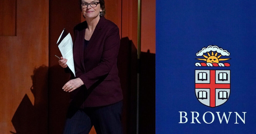 Brown’s President Will Resign After a Tenure That Included Trump Deal