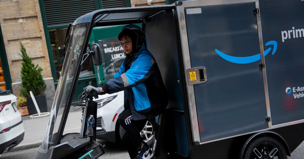 N.J. Sues Amazon, Saying It Suppresses Pay for Delivery Drivers