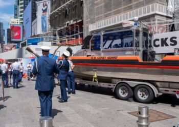 Why a Coast Guard Boat Came to Times Square