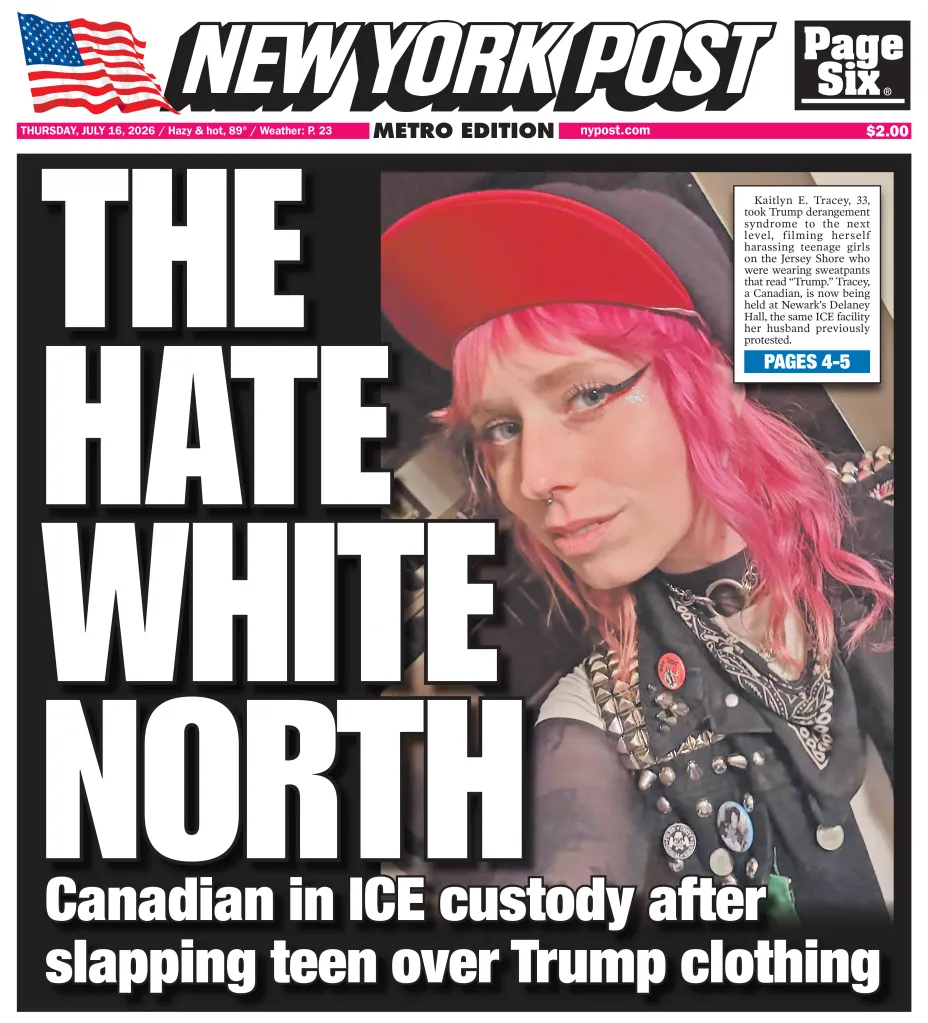 New York Post front page with headline