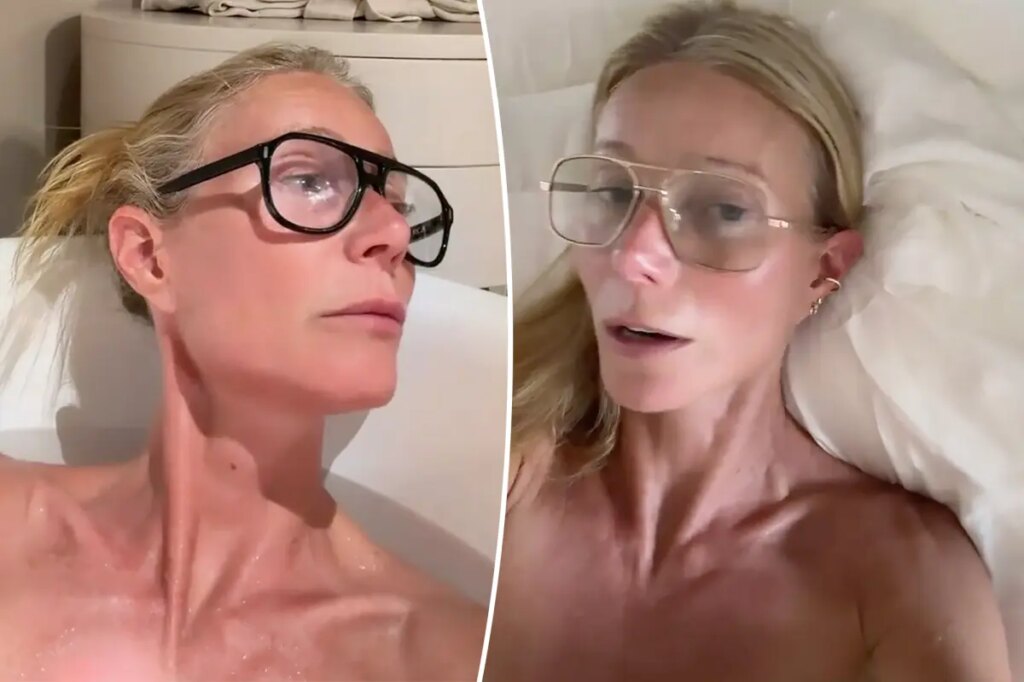 Gwyneth Paltrow stuns fans with racy TikTok debut as she ditches her top in bed