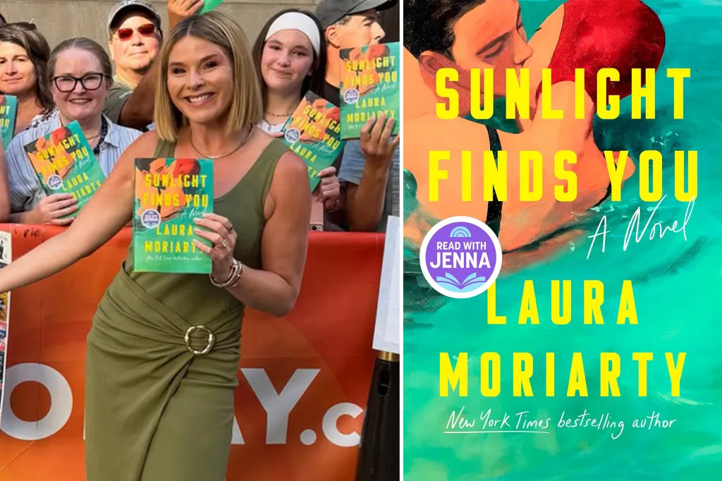 Collage of Laura Moriarty at a book signing and the cover of her novel 