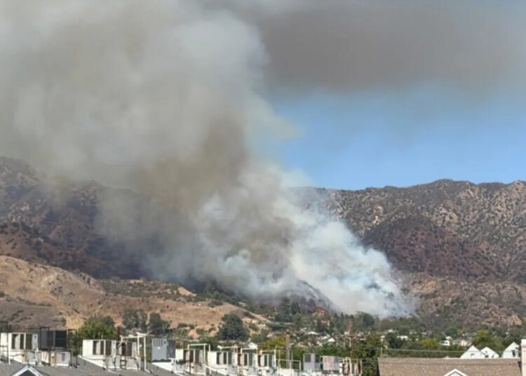 Flames roar near Burbank homes as wildfire prompts evacuation orders