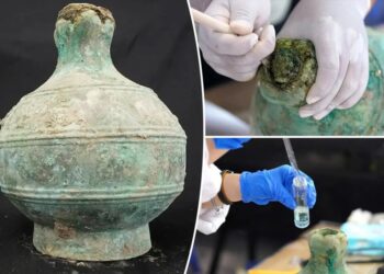 ‘Exceptionally’ well-preserved beer dating back two millennia discovered inside ancient bronze vessel