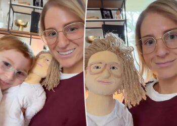 Meghan Trainor unveils look-alike doll to help son Riley with separation anxiety