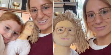 Meghan Trainor unveils look-alike doll to help son Riley with separation anxiety