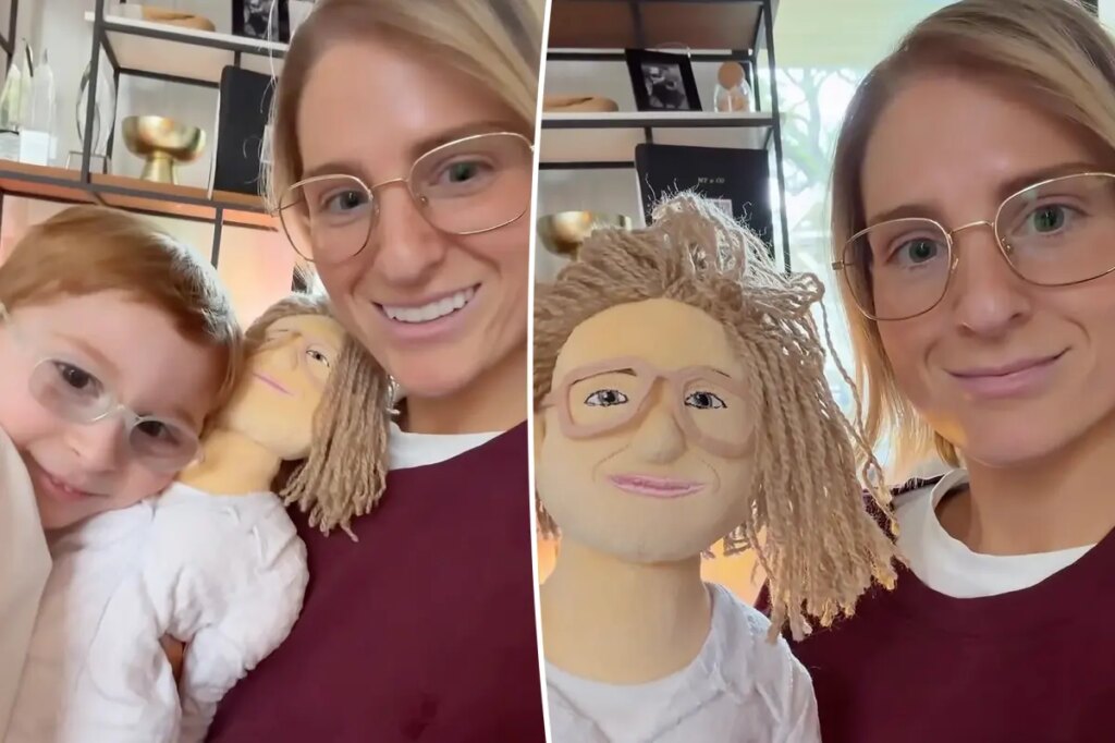 Meghan Trainor unveils look-alike doll to help son Riley with separation anxiety