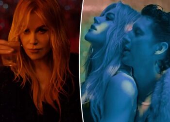 Nicole Kidman cozies up to young pop star, smokes cigarette and downs shot in raunchy music video