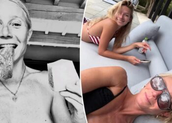 Gwyneth Paltrow ditches top, relaxes poolside with bikini-clad daughter Apple Martin in ‘summer’ roundup