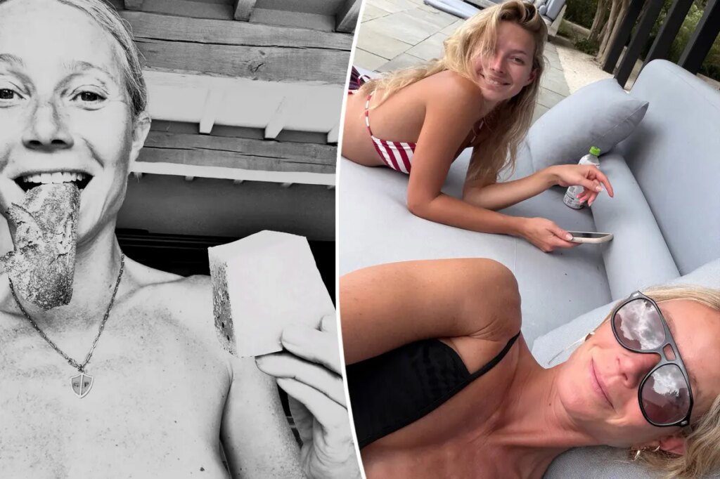 Gwyneth Paltrow ditches top, relaxes poolside with bikini-clad daughter Apple Martin in ‘summer’ roundup