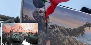 New Iranian billboard depicts dead US soldier on shore of Strait of Hormuz