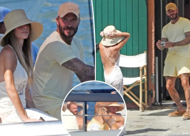 David Beckham plays doting Instagram husband for wife Victoria on luxe family vacation