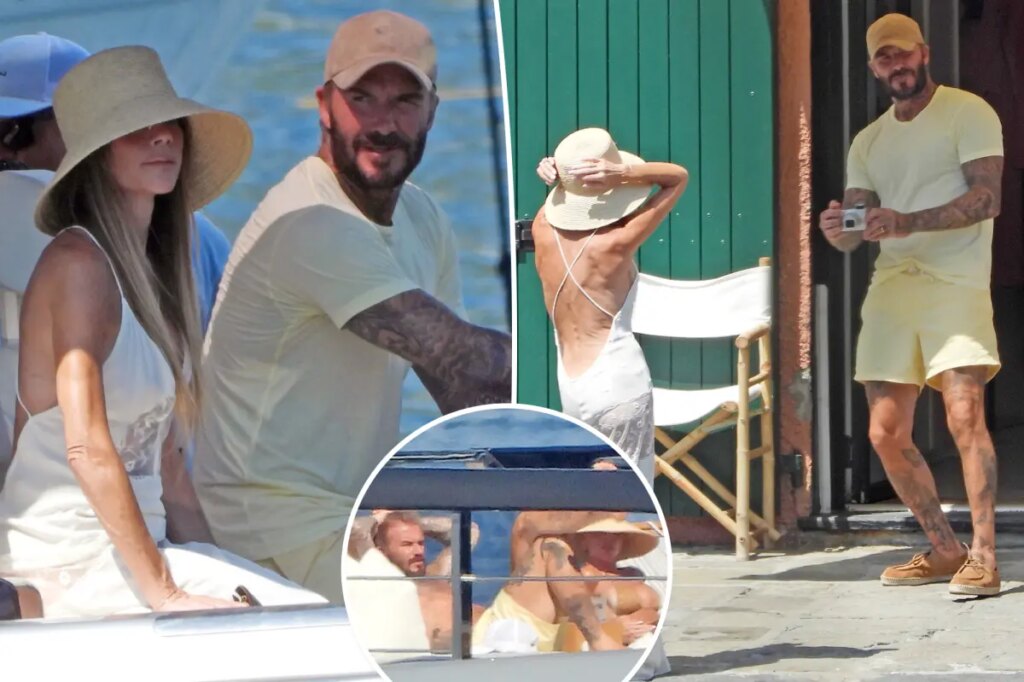 David Beckham plays doting Instagram husband for wife Victoria on luxe family vacation
