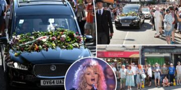 Thousands of Bonnie Tyler fans line the streets of Wales as late singer’s coffin is brought home