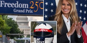 Melania Trump links up with IndyCar for foster kid scholarships — and a stylish new look
